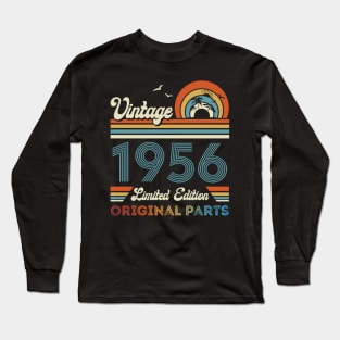 Vintage 1956 68th Birthday Gift For Men Women From Son Daughter Long Sleeve T-Shirt